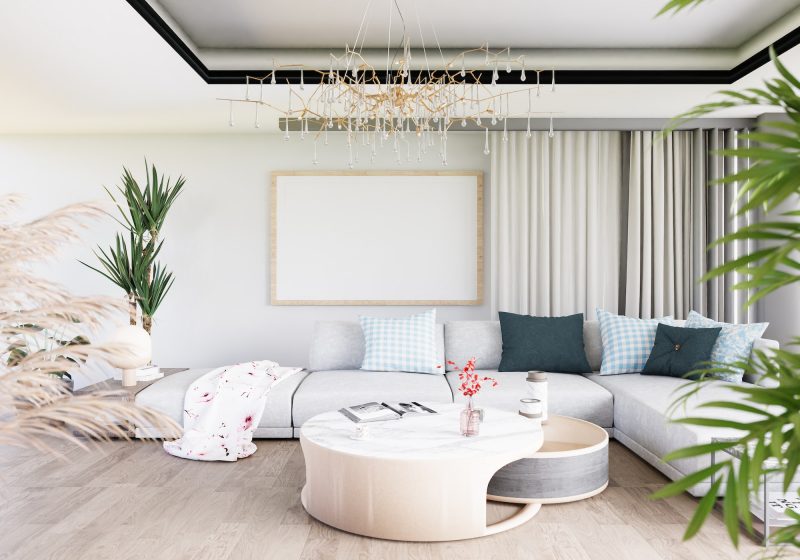 Idée déco pour un salon moderne et élégant en toute simplicité